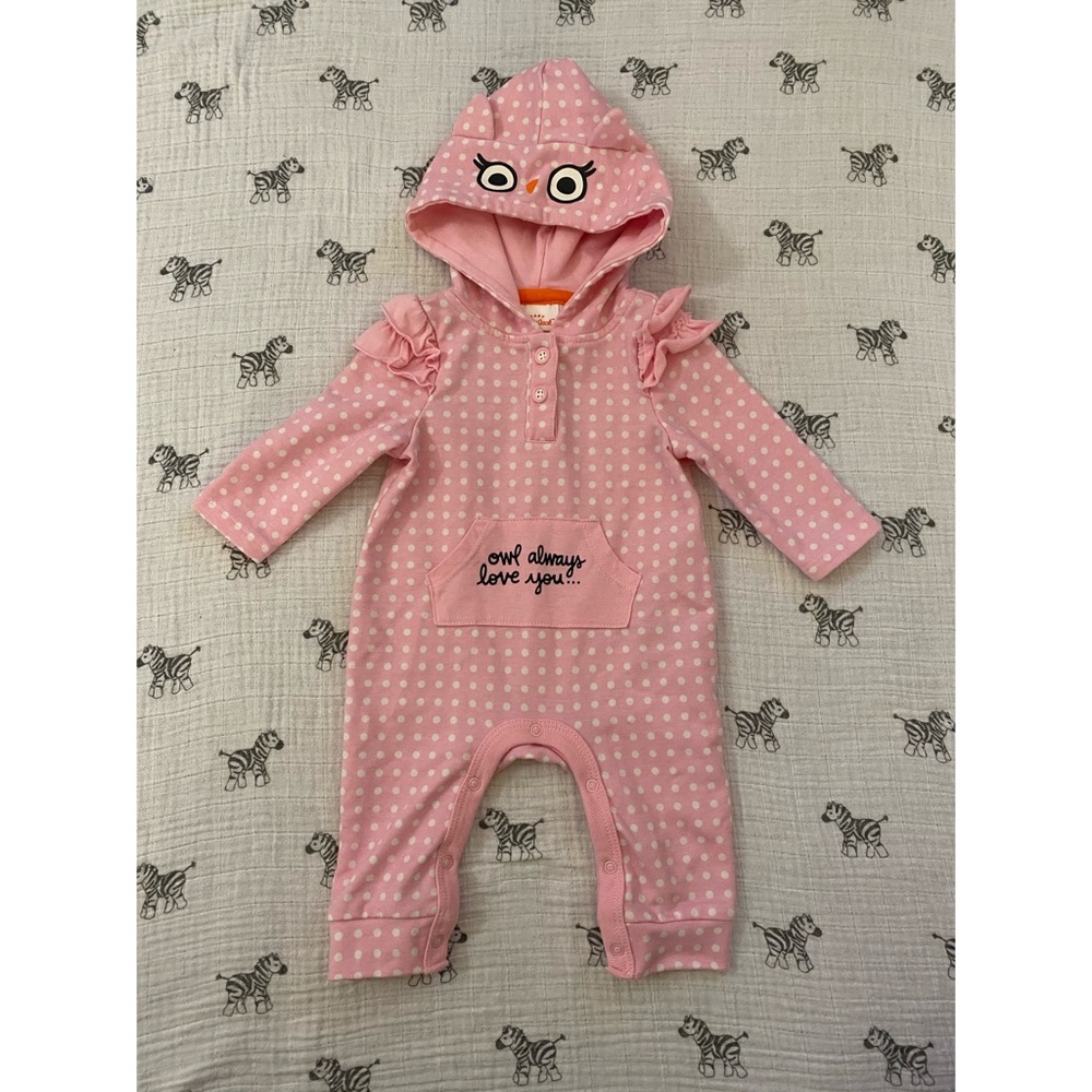 Newborn baby girl onesie pajamas
